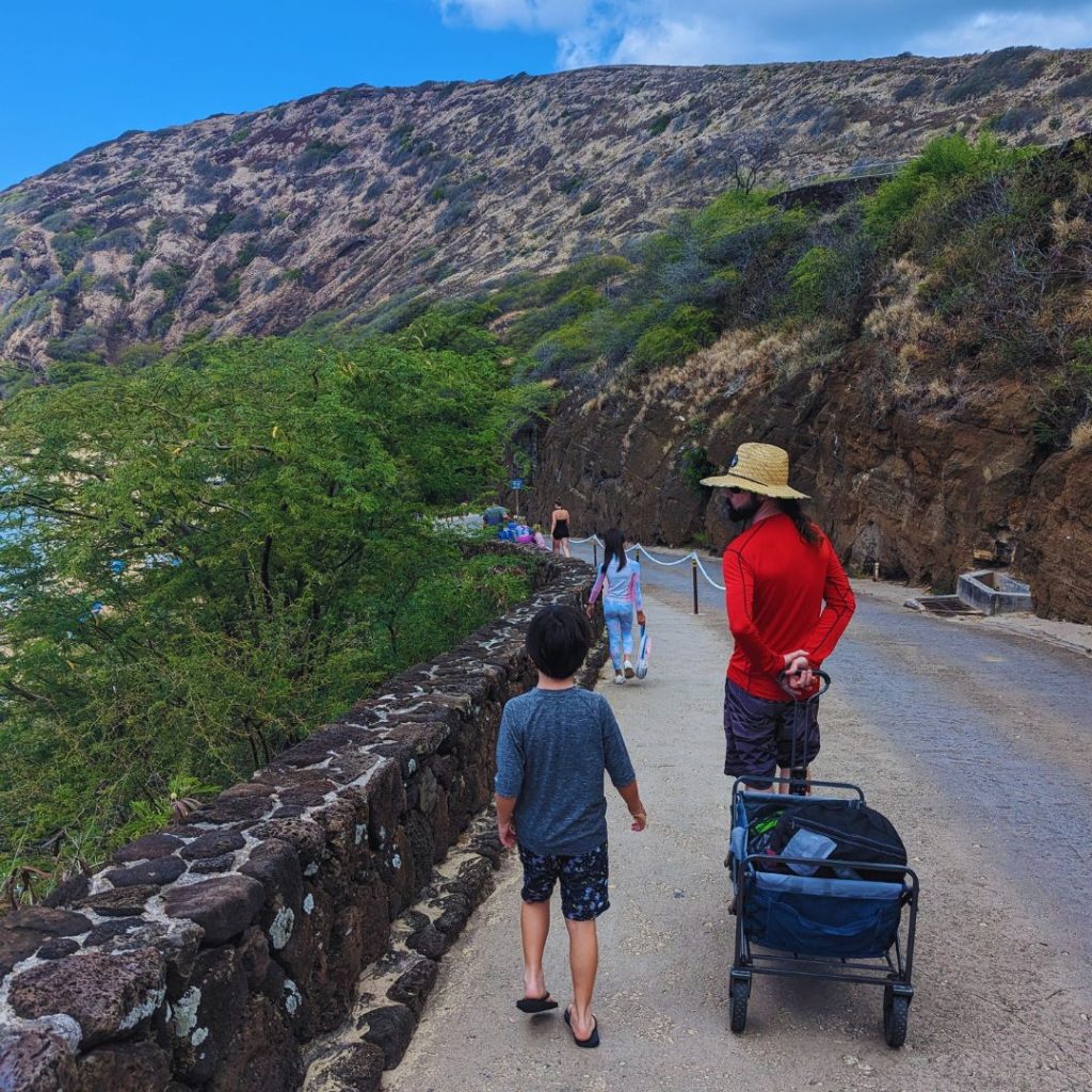 Walking down to Hanauma Bay